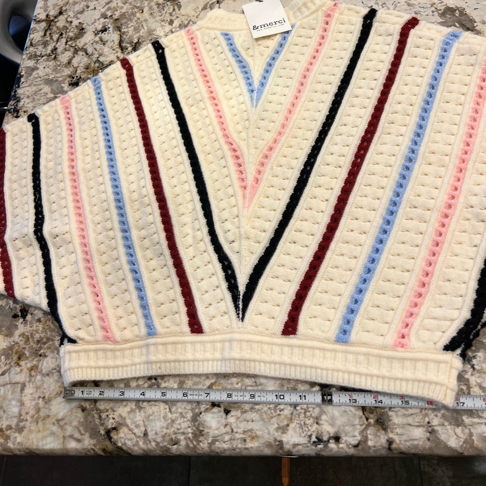 &merci stripe crew neck knit sweater - Picture 12 of 12